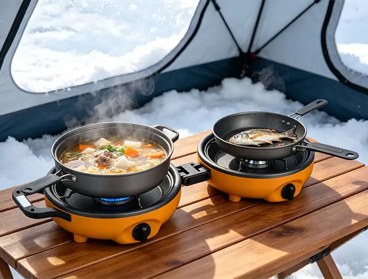 Cooking Fresh-Caught Fish on a Portable Fish Grill